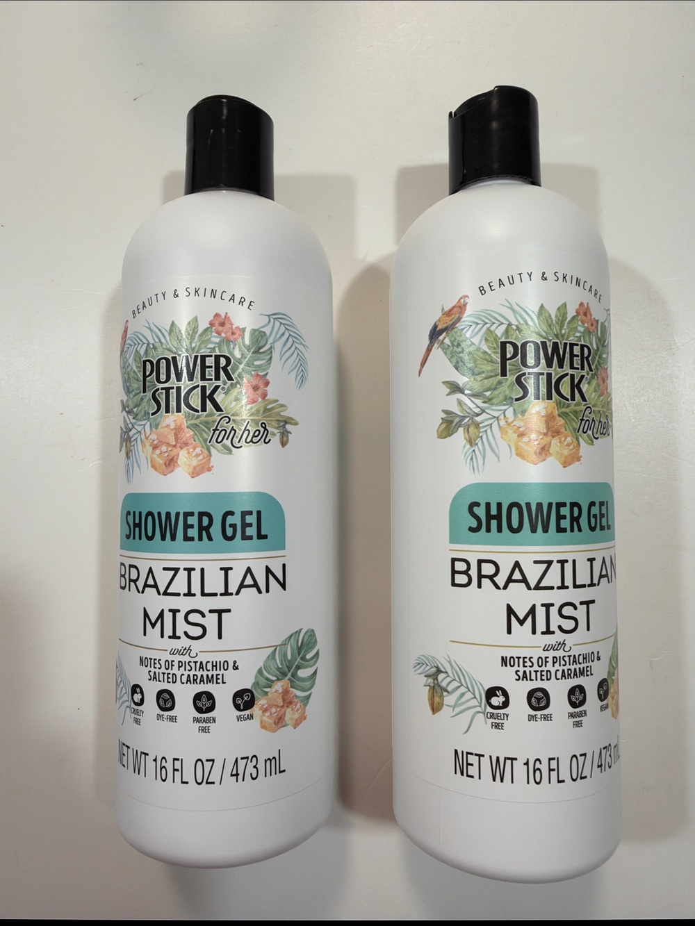 2 Brazilian Mist Power Stick Shower Gel Lot